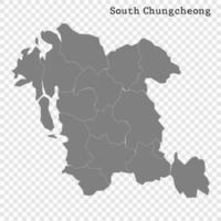 carte de haute qualité de la province de corée du sud vecteur