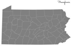 carte de haute qualité de l'état des états-unis vecteur