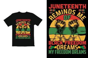 juneteenth t chemise conception vecteur déposer, t chemise conception impression prêt déposer, avec haute ppp