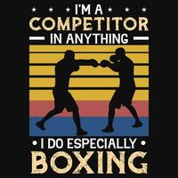 boxe graphique T-shirt conception vecteur