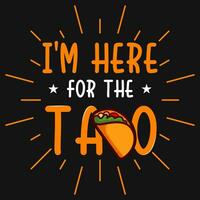 tacos typographique T-shirt conception vecteur