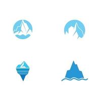 modèles de logo symbole iceberg vecteur