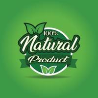 100 Naturel logo vecteur