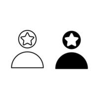 étoile icône vecteur ensemble. évaluation illustration signe collection. classement symbole. évaluation logo.