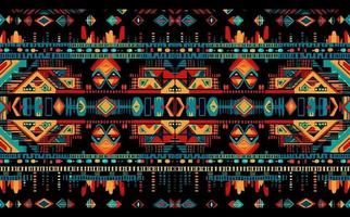 ethnique abstrait ikat modèle. sans couture modèle dans tribal, populaire broderie, mexicain style. aztèque géométrique art ornement design d'impression pour tapis, fond d'écran, vêtements, emballage, tissu, couverture, textile vecteur