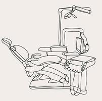 minimaliste dentiste ligne art, les dents contour dessin, dentaire bureau, Facile esquisser, vecteur conception