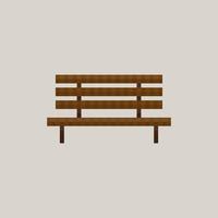 illustration de en bois banc dans pixel art style vecteur