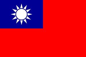 drapeau de Taïwan. vecteur. précis dimensions, élément proportions et couleurs, Taïwan drapeau, vecteur image et icône