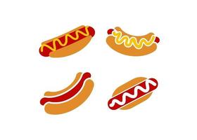 illustration vectorielle de hot-dog icône design modèle vecteur