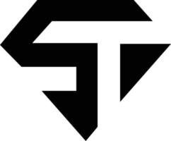 st initiale lettre logo vecteur
