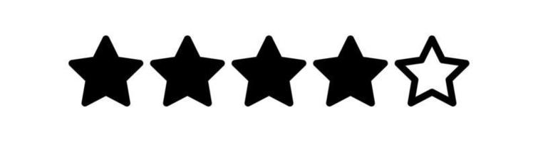 quatre étoiles évaluation vecteur illustration pour tout fins.