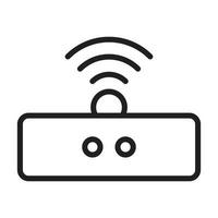 Wifi routeur contour Icônes, modem Icônes, sans fil routeur connectivité, haut débit doubler, l'Internet connexion, accès point vecteur Icônes