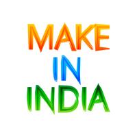 faire en Inde message en indien tri couleurs du drapeau vecteur
