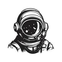 astronaute, vecteur concept numérique art, main tiré illustration