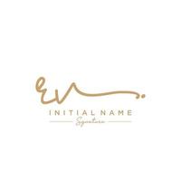 lettre rv signature logo template vecteur