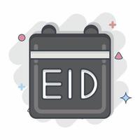 icône calendrier. en relation à eid Al fitr symbole. islamique. ramadan. Facile illustration vecteur