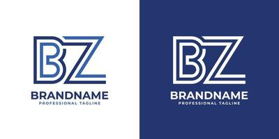 lettre bz ligne monogramme logo, adapté pour tout affaires avec bz ou zb initiales. vecteur