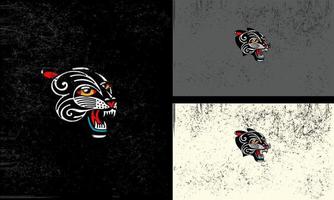 tête panthère tribal vecteur illustration mascotte conception