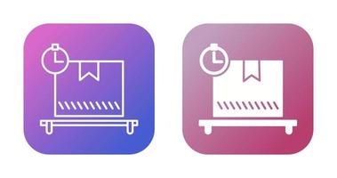 icône de vecteur de paquet en attente