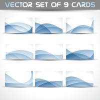 jeu de cartes de visite vectorielles vecteur