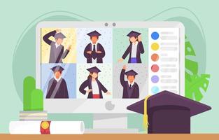 conception de concept de graduation en ligne vecteur