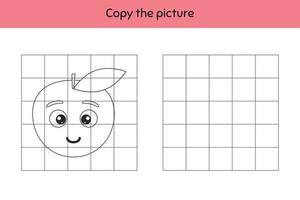 jeu éducatif d'attention pour les enfants de la maternelle et de l'âge préscolaire. répétez l'illustration. copiez l'image. vecteur