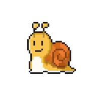 escargot dans pixel art style vecteur
