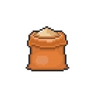 sac de sucre dans pixel art style vecteur