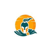 logo pour une entreprise appelé spartiate vecteur