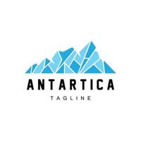 Montagne logo, antarctique iceberg logo conception, la nature paysage vecteur, produit marque illustration icône vecteur