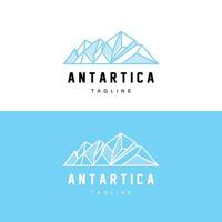 Montagne logo, antarctique iceberg logo conception, la nature paysage vecteur, produit marque illustration icône vecteur