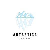 Montagne logo, antarctique iceberg logo conception, la nature paysage vecteur, produit marque illustration icône vecteur