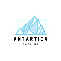 Montagne logo, antarctique iceberg logo conception, la nature paysage vecteur, produit marque illustration icône vecteur