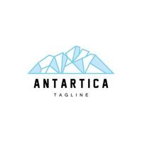 Montagne logo, antarctique iceberg logo conception, la nature paysage vecteur, produit marque illustration icône vecteur