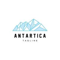 Montagne logo, antarctique iceberg logo conception, la nature paysage vecteur, produit marque illustration icône vecteur