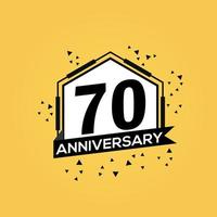 70 ans anniversaire logo vecteur conception anniversaire fête avec géométrique isolé conception