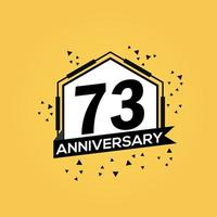 73 ans anniversaire logo vecteur conception anniversaire fête avec géométrique isolé conception