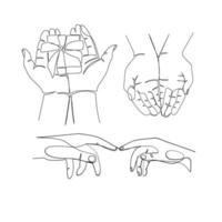 illustration vectorielle mains vecteur
