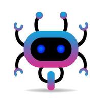 mignonne robot mascotte conception kawaii vecteur