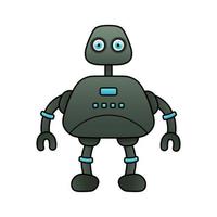 illustration unique robot conception mascotte vecteur