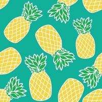 motif tropical sans soudure aux ananas. illustration vectorielle. vecteur