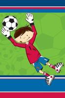 mignonne dessin animé Football football gardien de but - des sports illustration vecteur