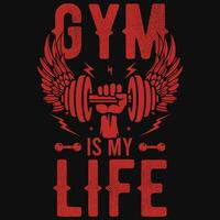 Gym ou aptitude T-shirt conception vecteur conception