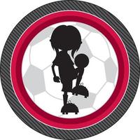 dessin animé football Football joueur dans silhouette - des sports illustration vecteur