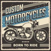 affiche de moto classique vintage rétro