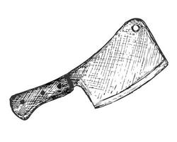 intelligent et Boucher couteau noir illustration vecteur