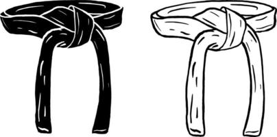noir ceinture logo vecteur karaté taekwondo Jiu Jitsu judo