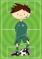 mignonne dessin animé Football football gardien de but sur pas - des sports illustration vecteur