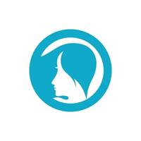 silhouette de visage de femme vecteur