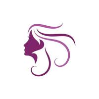 silhouette de visage de femme vecteur